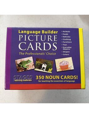 Stages Learning Materials Language Builder Picture Noun Cards Set of 350 GC